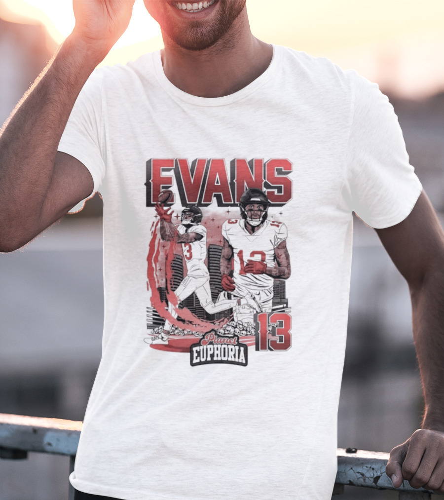 Evans 13 Euphoria Tampa Bay Buccaneers Football T-Shirt