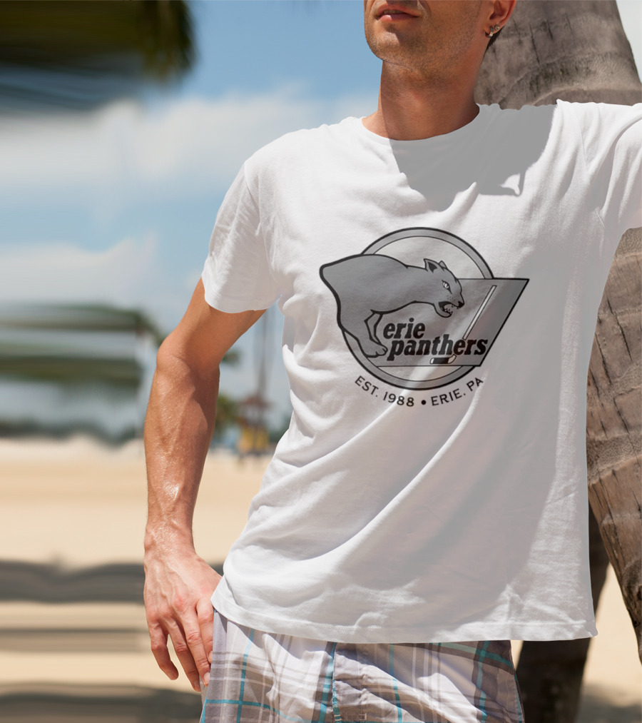 Erie Panthers Hockey Est. 1988 Erie PA Retro Team T-Shirt