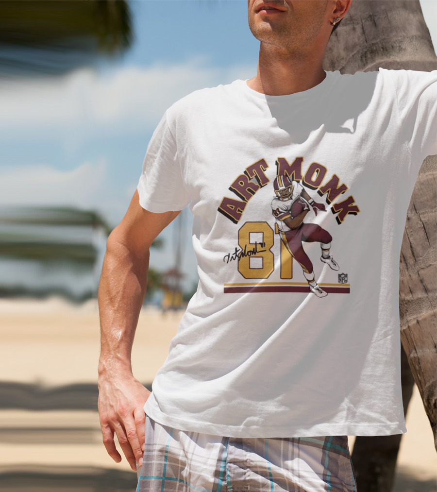 Art Monk 81 Washington Commanders Player Autograph T-Shirt