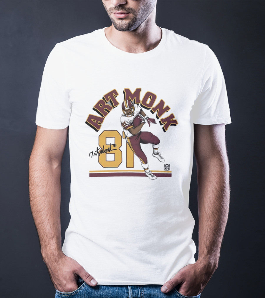 Art Monk 81 Washington Commanders Player Autograph T-Shirt