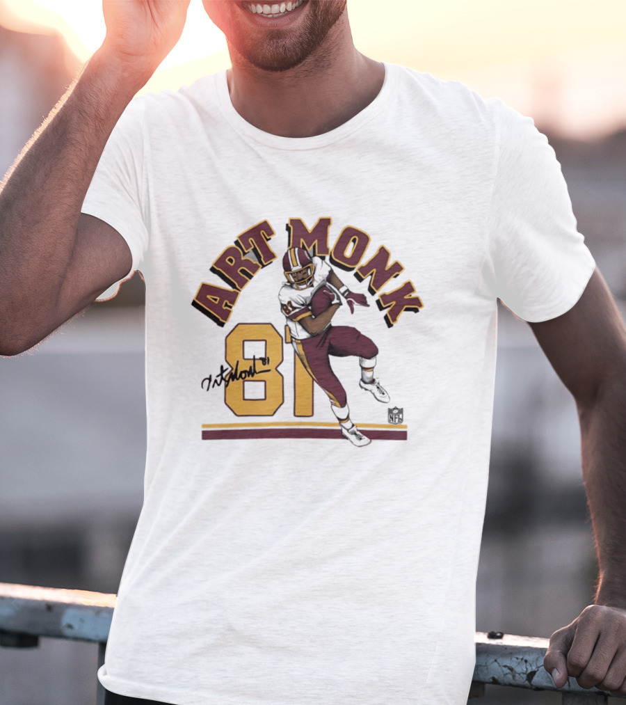 Art Monk 81 Washington Commanders Player Autograph T-Shirt