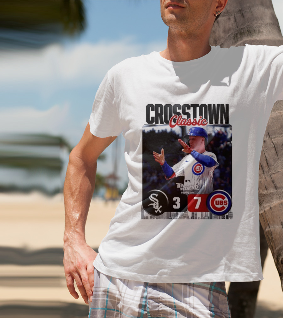 Crosstown Classic Cubs Victory Over White Sox 7 3 Pete Crow Armstrong MLB Rival Weekend T-Shirt