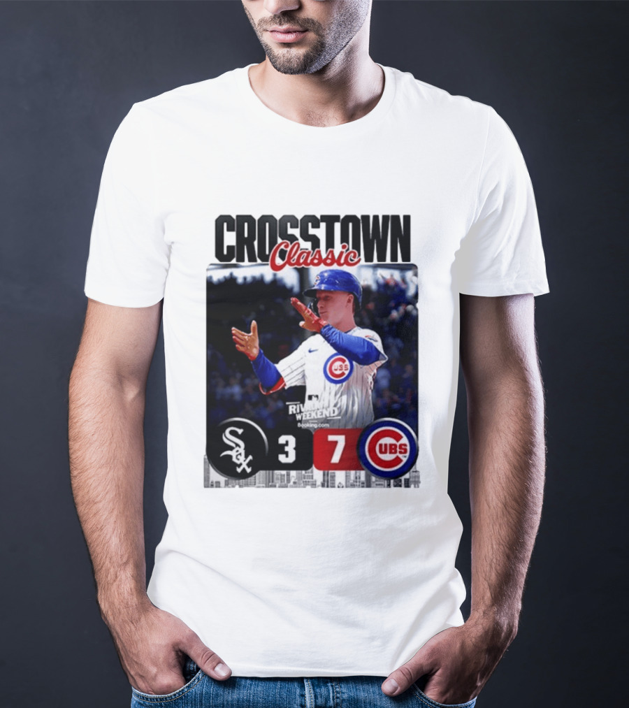 Crosstown Classic Cubs Victory Over White Sox 7 3 Pete Crow Armstrong MLB Rival Weekend T-Shirt