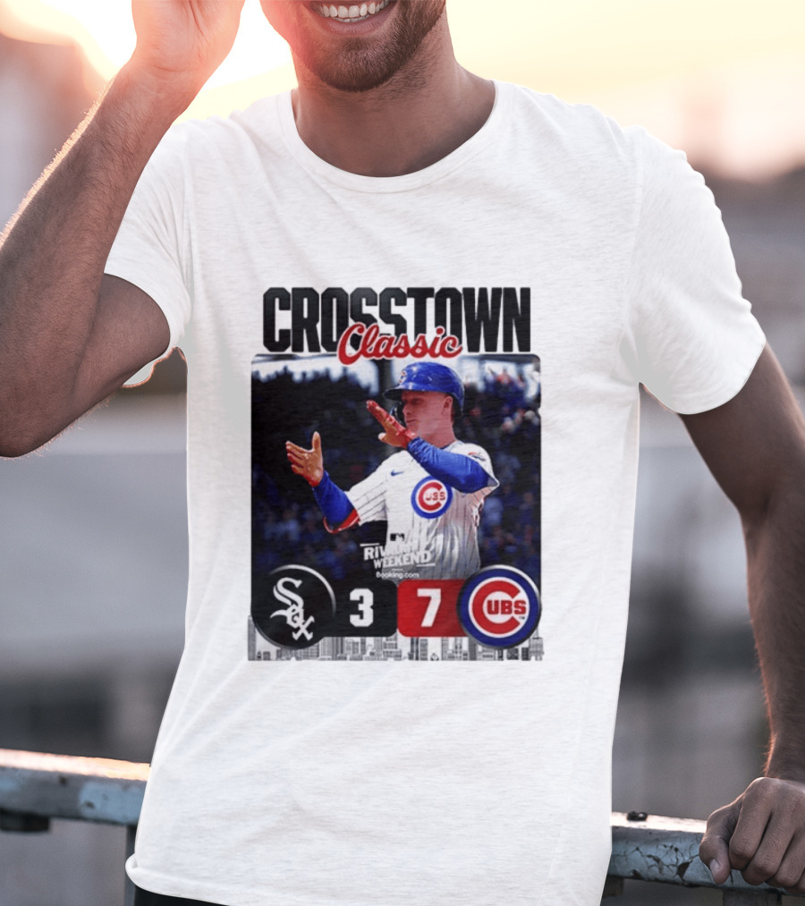Crosstown Classic Cubs Victory Over White Sox 7 3 Pete Crow Armstrong MLB Rival Weekend T-Shirt