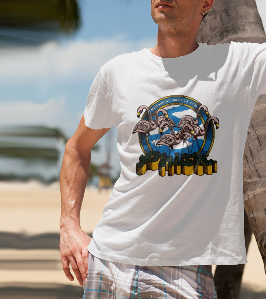 Phish Madison Wisconsin 2026 At Kohl Center July 7 And 8 Flamingo T-Shirt