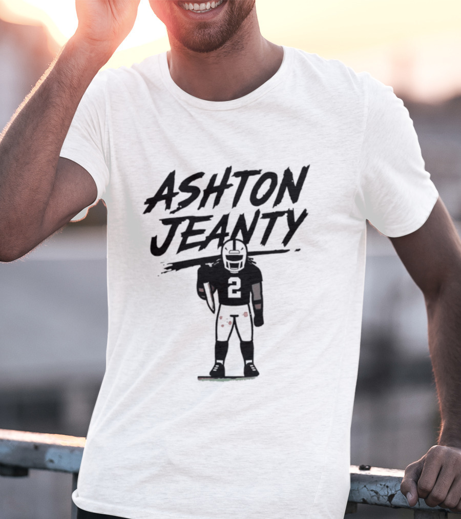 Raiders Ashton Jeanty Number 2 Horror Halloween Football T-Shirt