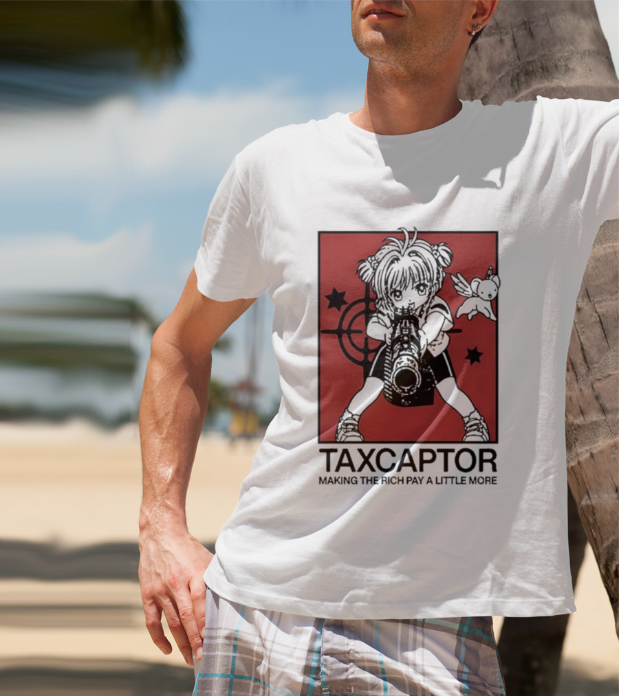 Sakura Cardcaptor Taxcaptor Making The Rich Pay A Little More Bold Anime Mashup T-Shirt