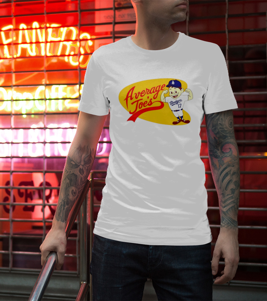 Average Joe's Dodgers No 17 LA Cartoon T-Shirt