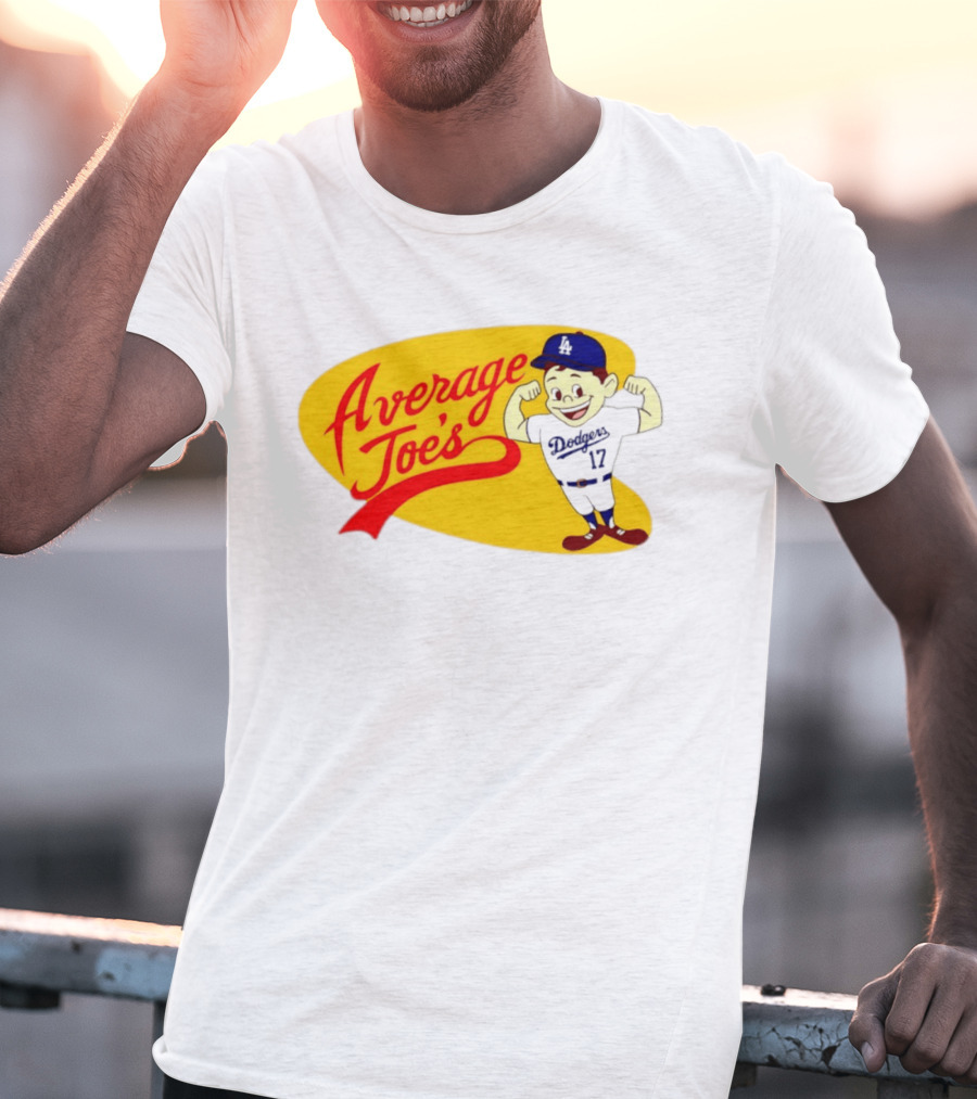 Average Joe's Dodgers No 17 LA Cartoon T-Shirt