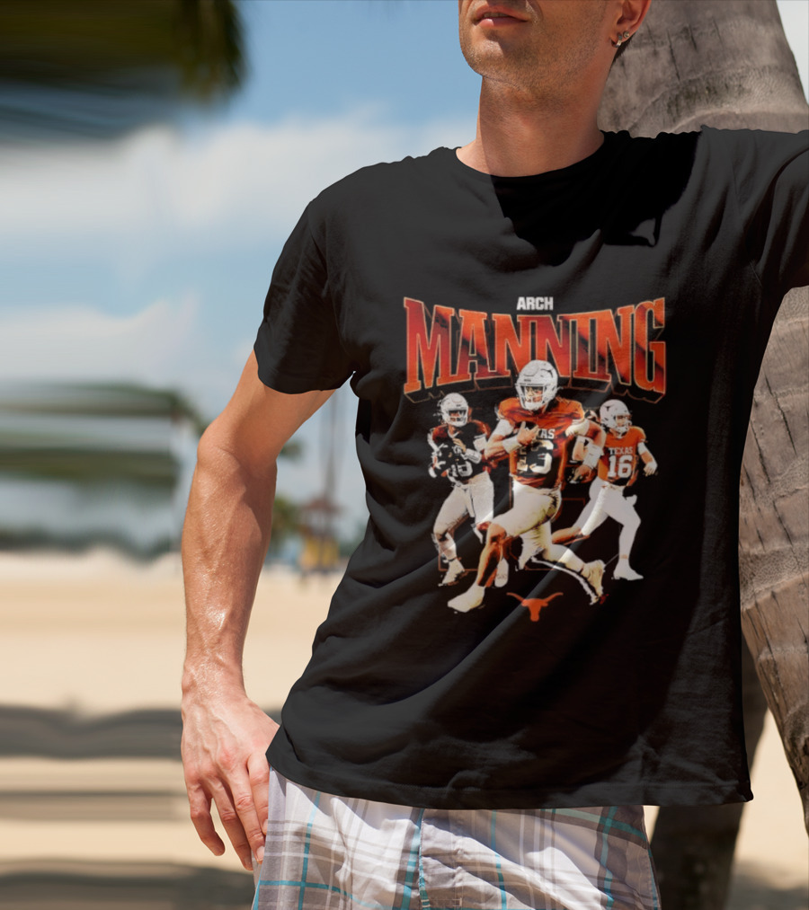 Arch Manning 16 Texas Longhorns NCAA Football Player Manning T-Shirt