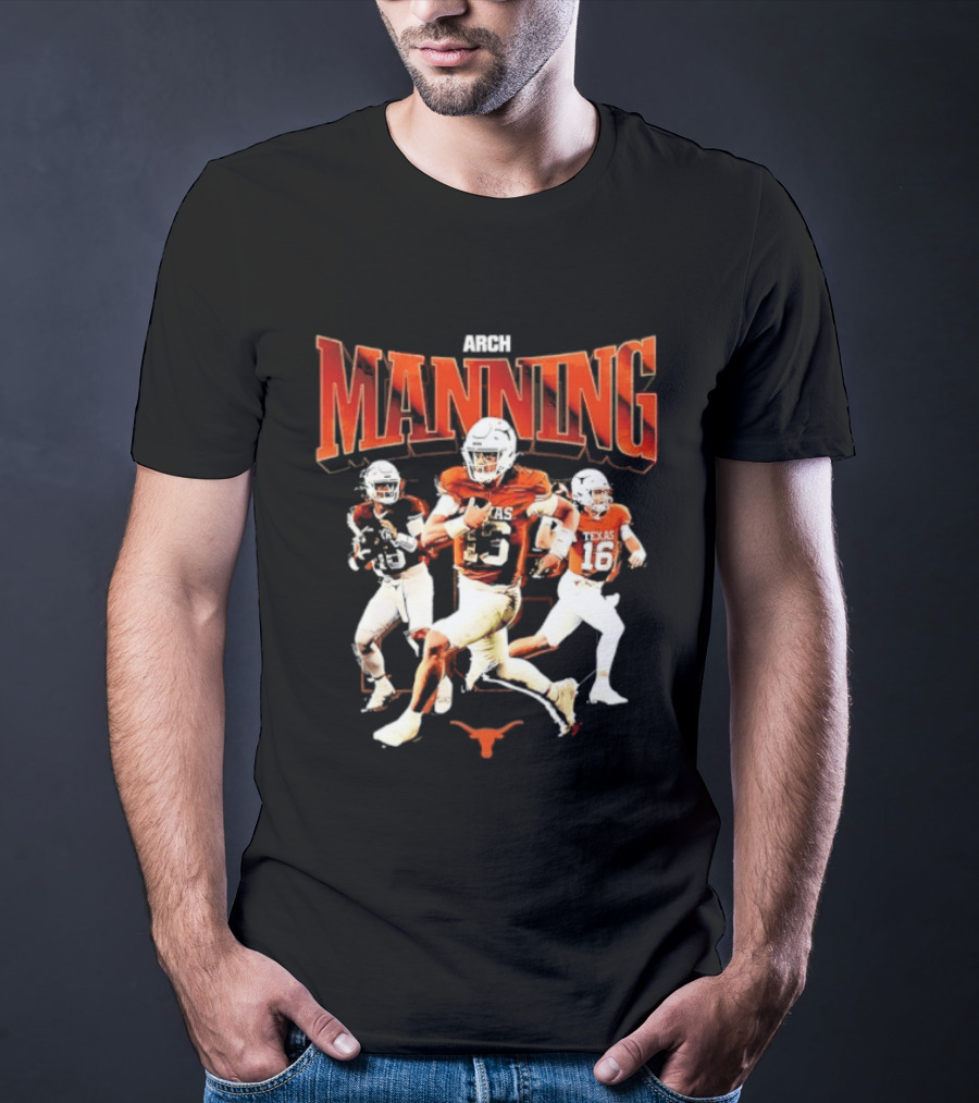 Arch Manning 16 Texas Longhorns NCAA Football Player Manning T-Shirt