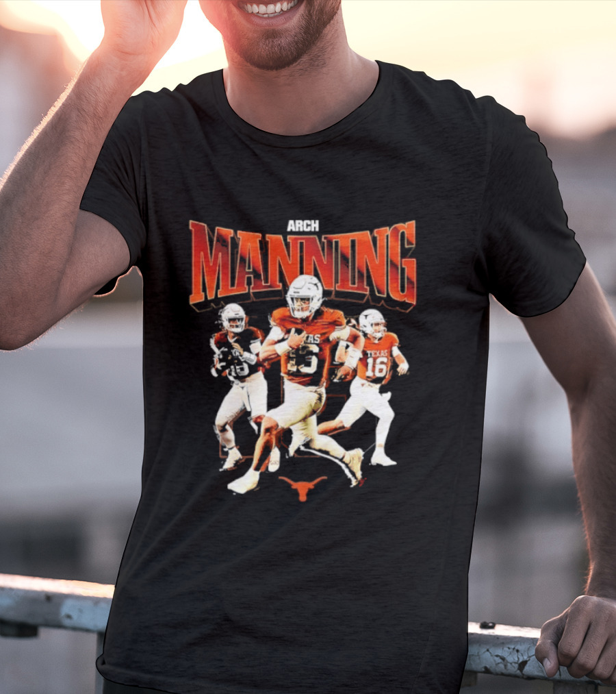 Arch Manning 16 Texas Longhorns NCAA Football Player Manning T-Shirt