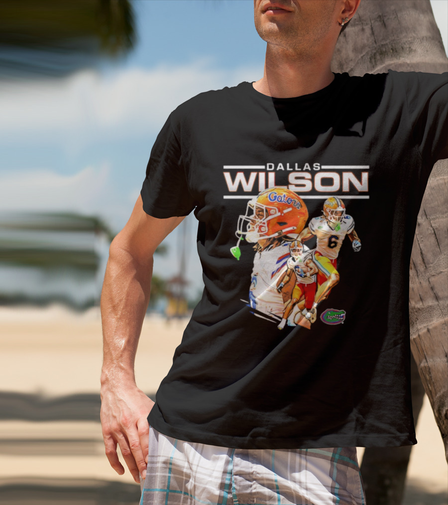 Dallas Wilson 6 Gators University Of Florida Football Player NCAA T-Shirt