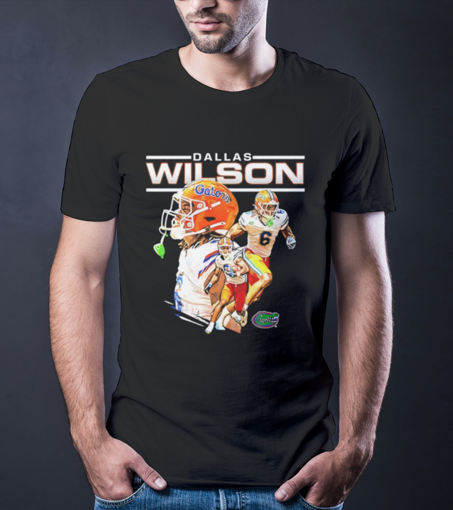 Dallas Wilson 6 Gators University Of Florida Football Player NCAA T-Shirt