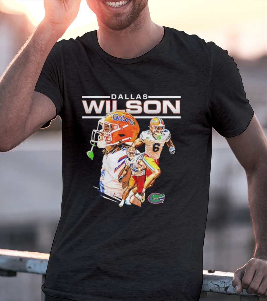 Dallas Wilson 6 Gators University Of Florida Football Player NCAA T-Shirt