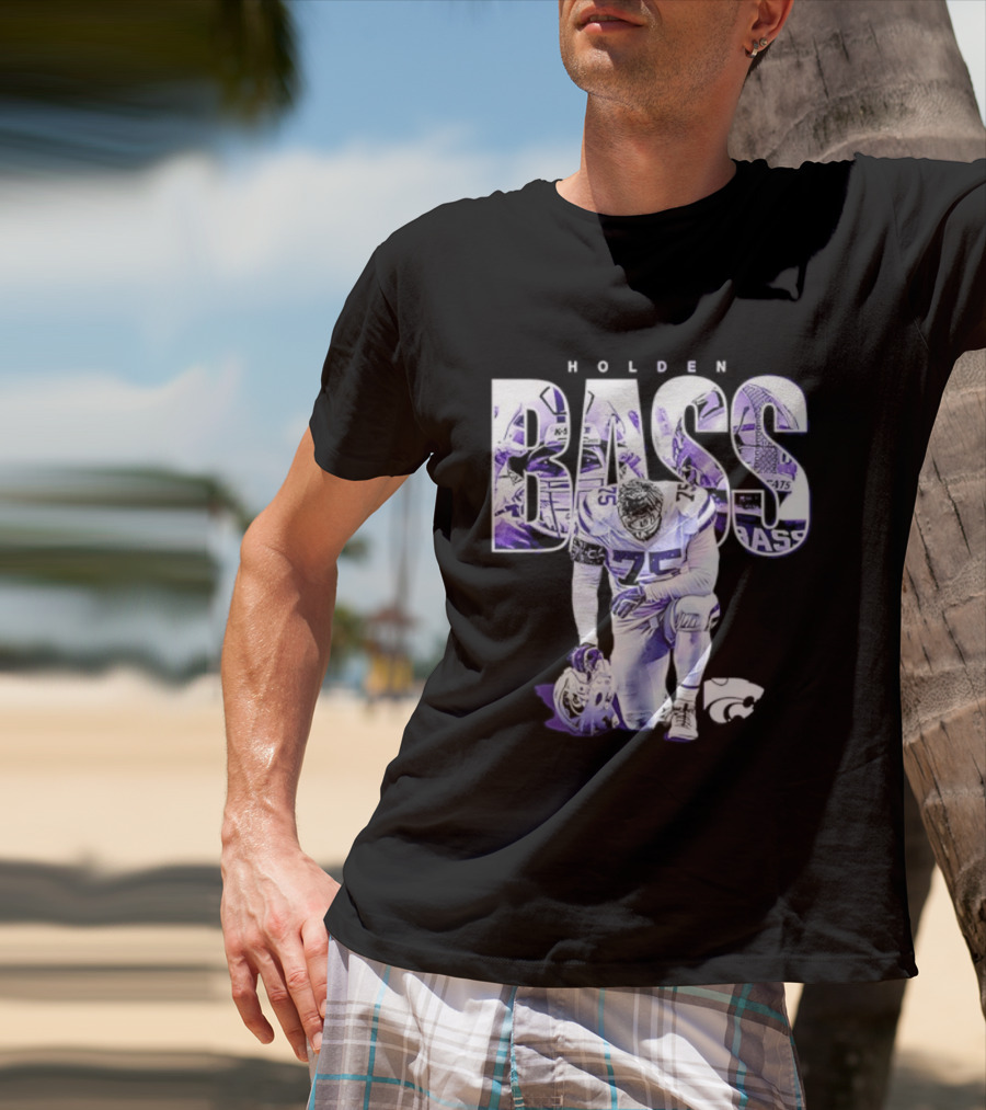Holden Bass 75 Kansas State NCAA Football Stamped Show Respect T-Shirt
