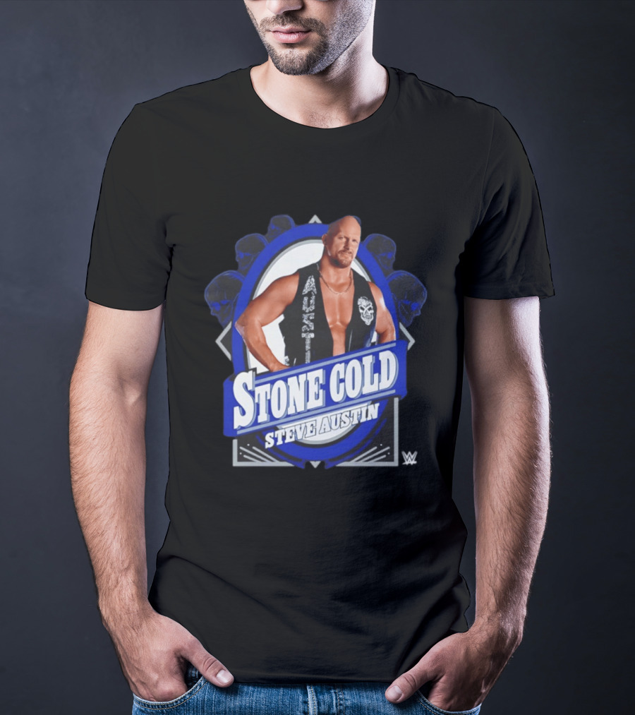Stone Cold Steve Austin WWE 2026 Iconic Vest Skull T-Shirt