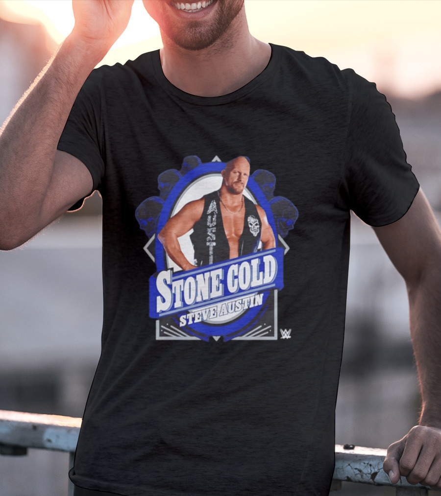 Stone Cold Steve Austin WWE 2026 Iconic Vest Skull T-Shirt
