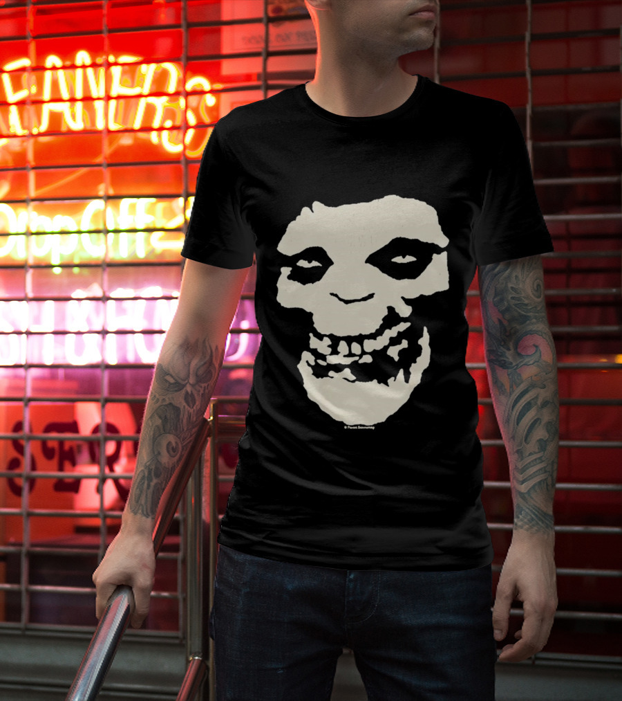 SUGA BTS Crimson Ghost Skull Misfits Collaboration T-Shirt