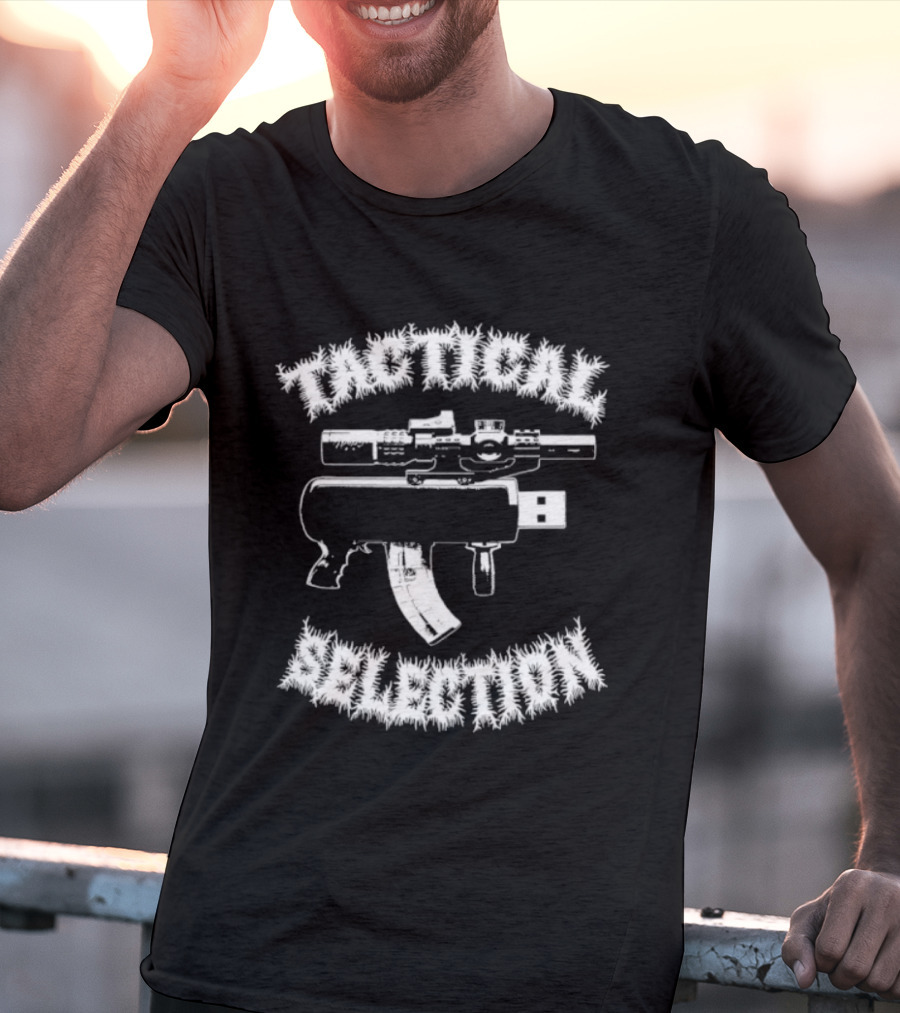 Tactical Selection USB Gun Novelty Concept T-Shirt
