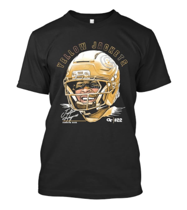 Georgia Tech Yellow Jackets Justice Haynes Running Back 22 Football T-Shirt
