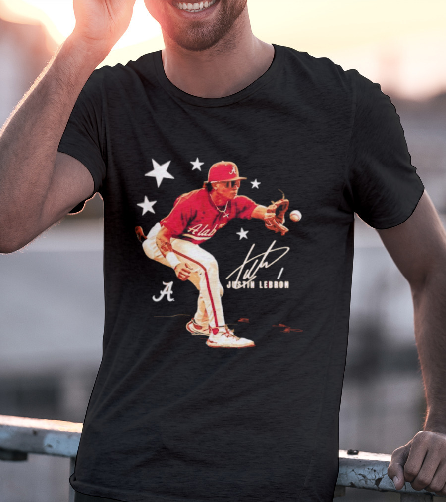 Alabama Crimson Tide NCAA Baseball Justin Lebron Signature T-Shirt