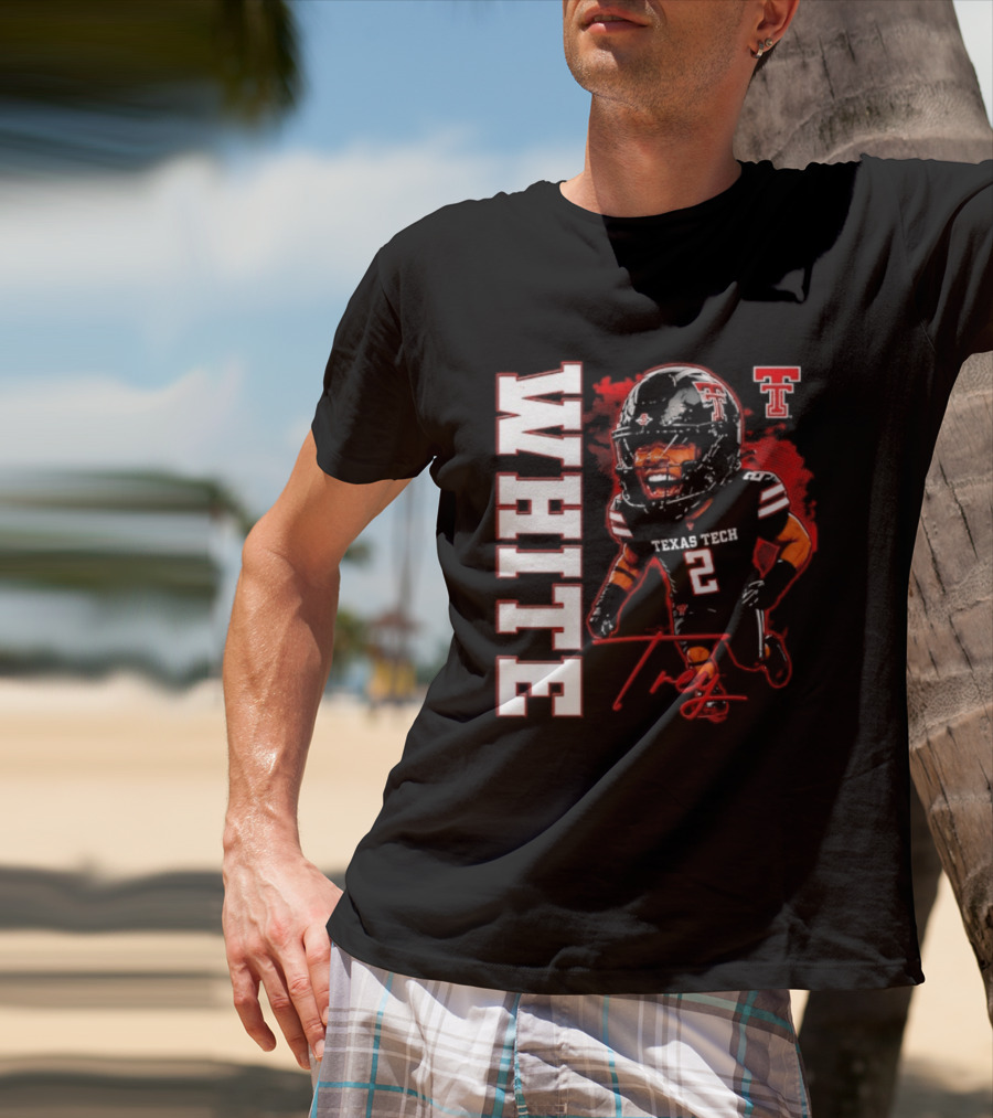 Texas Tech Red Raiders Trey White 2 NCAA Football Caricature T-Shirt