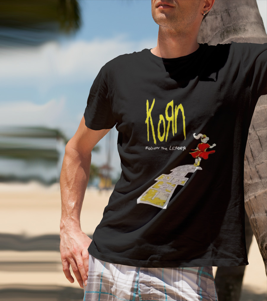 Korn Follow The Leader Nu Metal Band Hopscotch Cover T-Shirt