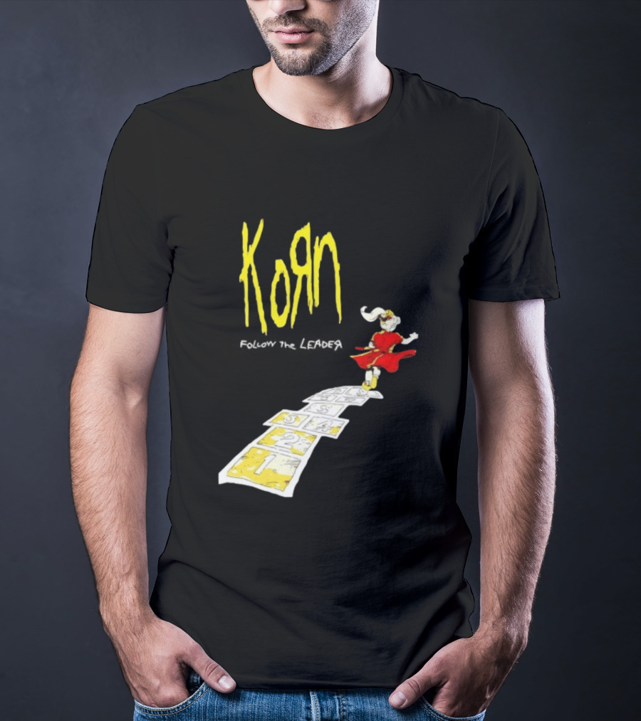 Korn Follow The Leader Nu Metal Band Hopscotch Cover T-Shirt