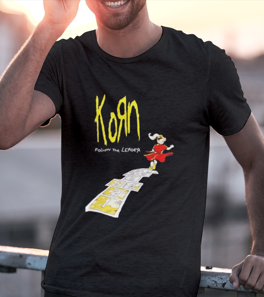 Korn Follow The Leader Nu Metal Band Hopscotch Cover T-Shirt
