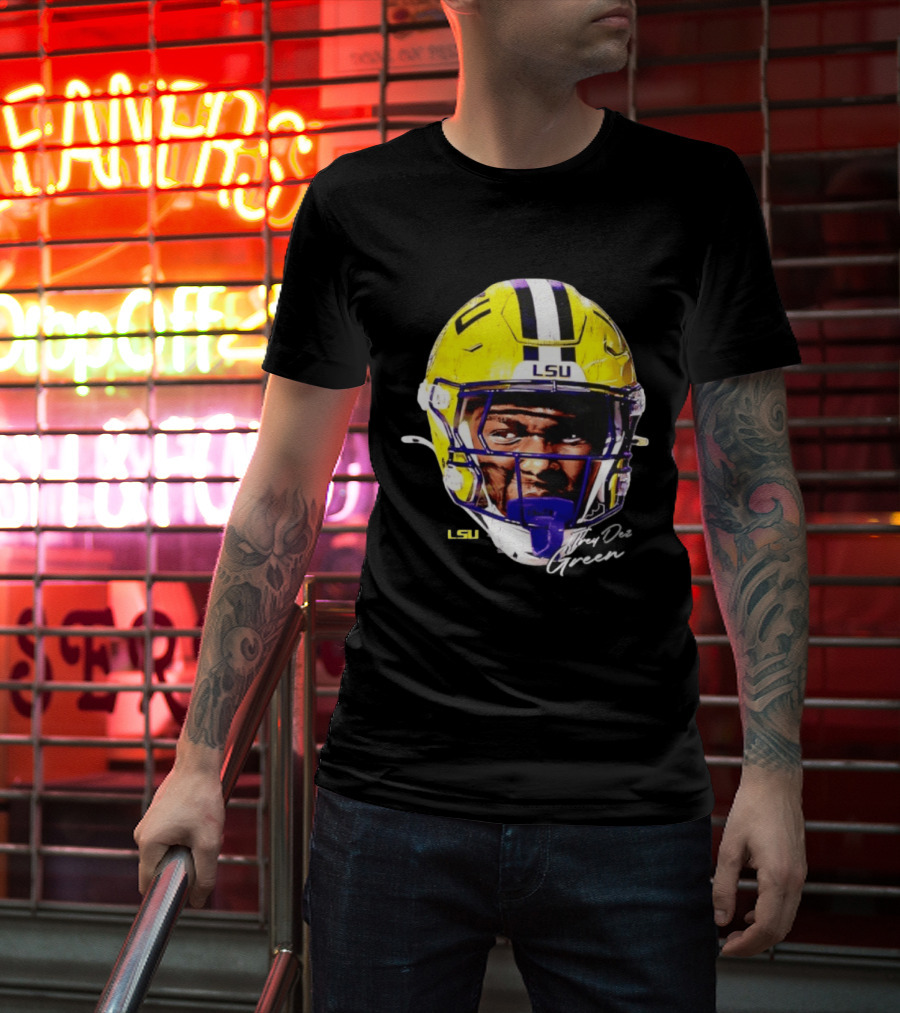 Trey'Dez Green LSU Tigers Football Helmet NCAA Sports T-Shirt