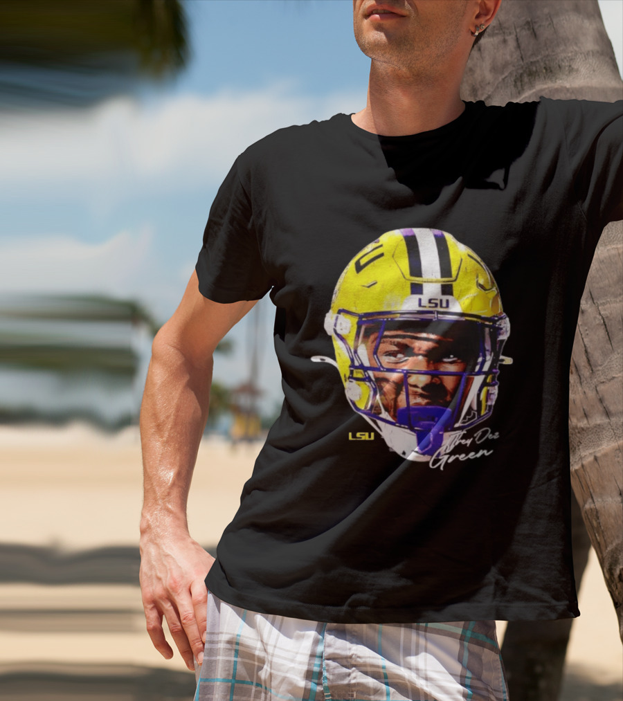 Trey'Dez Green LSU Tigers Football Helmet NCAA Sports T-Shirt
