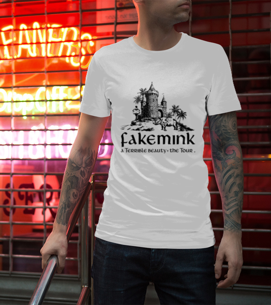 Fakemink A Terrible Beauty The Castle Longsleeve White T-Shirt