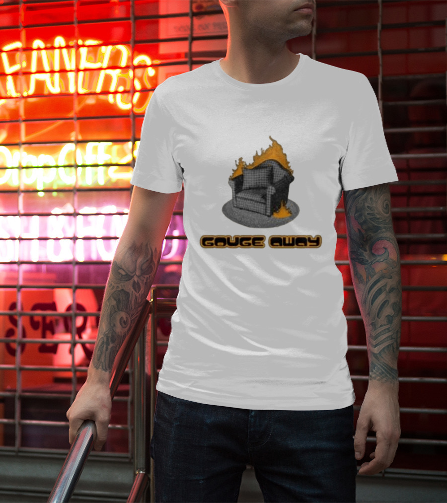 Pillowhead Shop Gouge Away Chair On Fire Ringer T-Shirt
