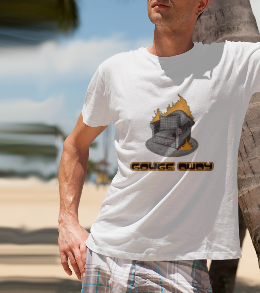 Pillowhead Shop Gouge Away Chair On Fire Ringer T-Shirt