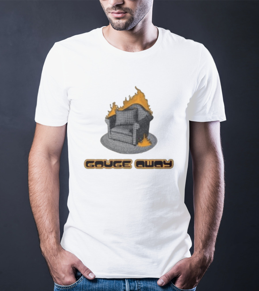 Pillowhead Shop Gouge Away Chair On Fire Ringer T-Shirt