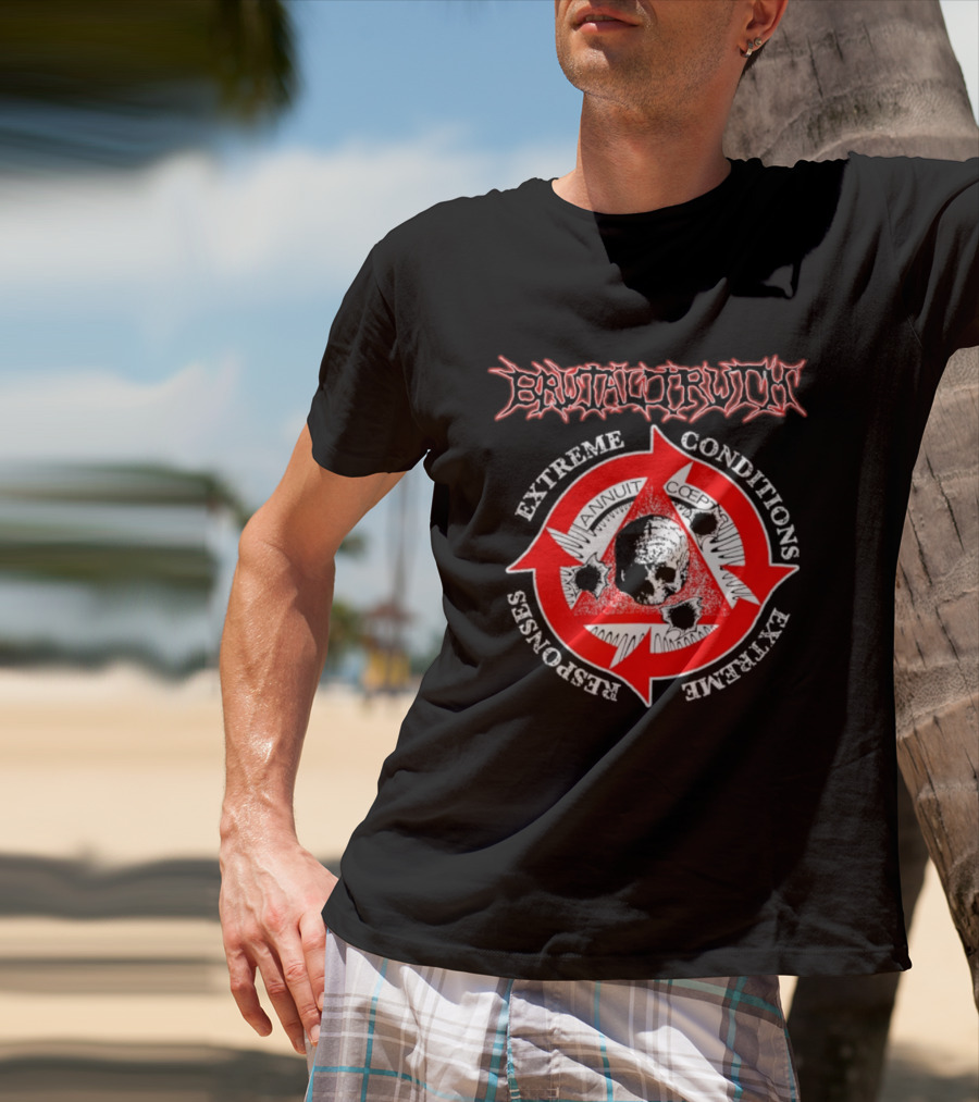 Brutal Truth Extreme Conditions Extreme Responses Skull Triangle Arrows T-Shirt