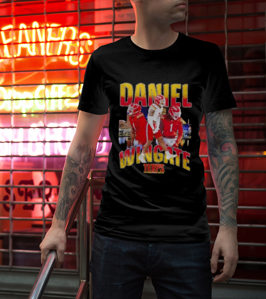 Daniel Wingate Terps No 1 Maryland Football Collage T-Shirt