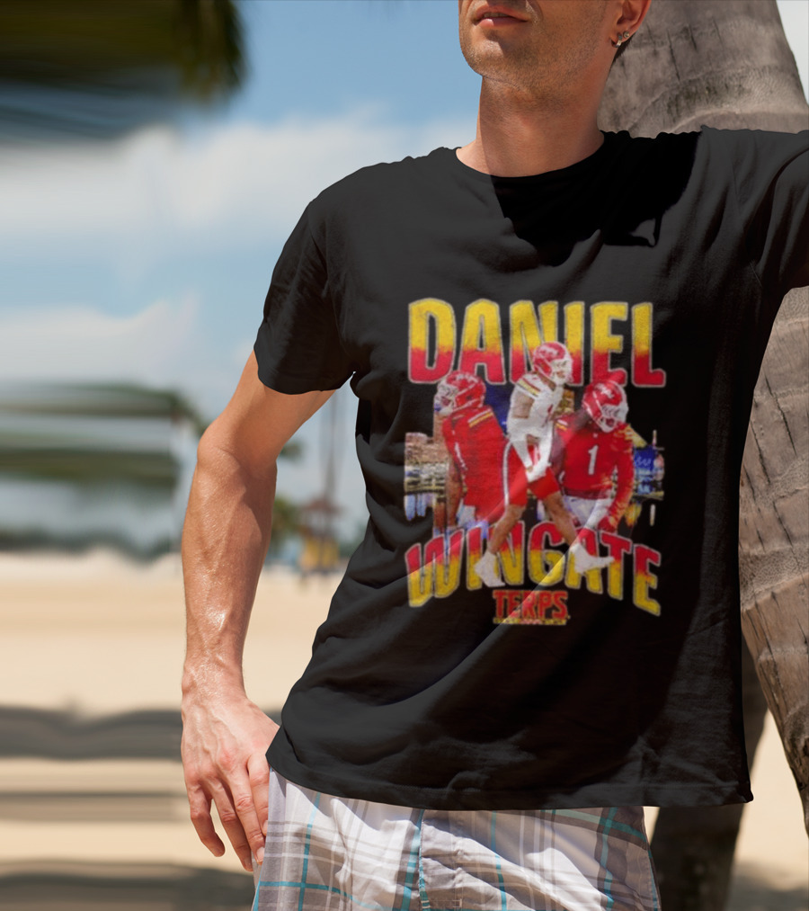 Daniel Wingate Terps No 1 Maryland Football Collage T-Shirt