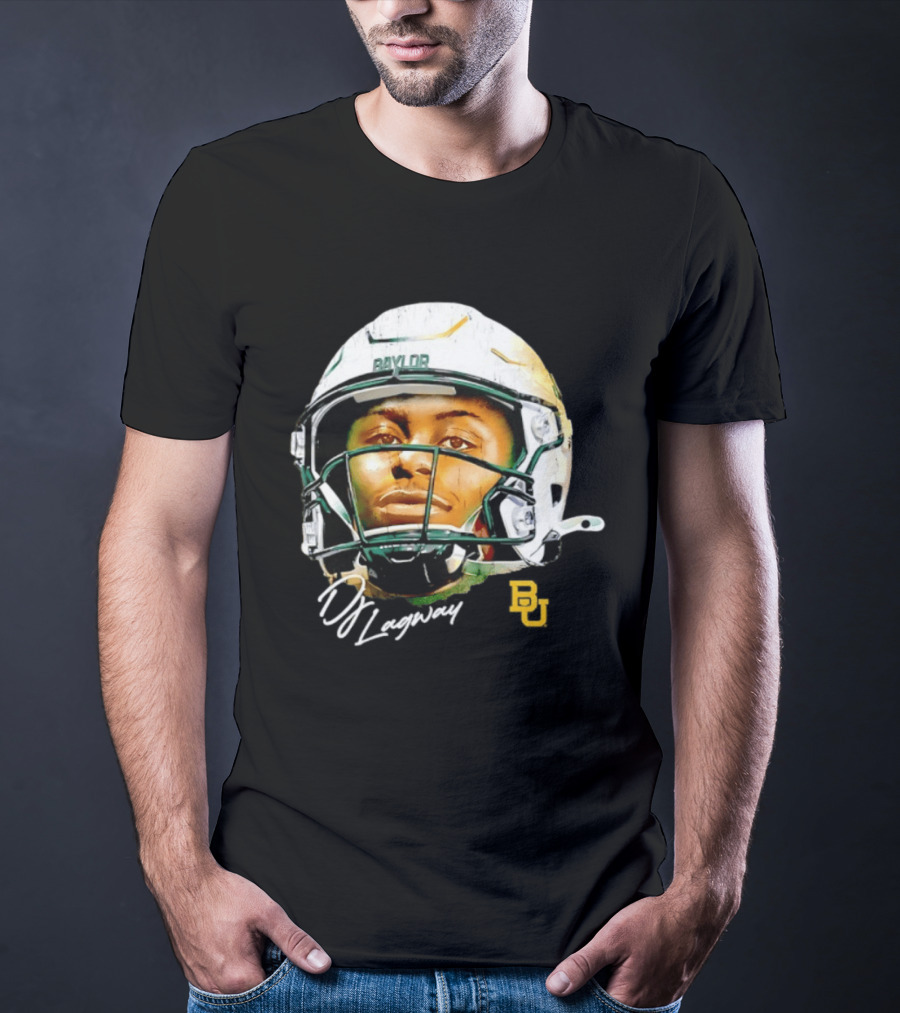 DJ Lagway Baylor Bears NCAA Football Caricature Baylor Helmet T-Shirt