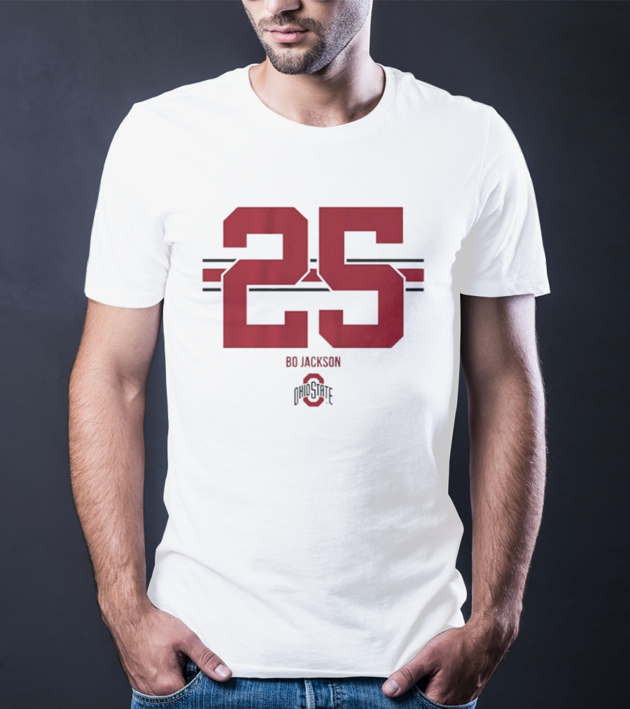Bo Jackson 25 Ohio State Buckeyes NCAA Football T-Shirt