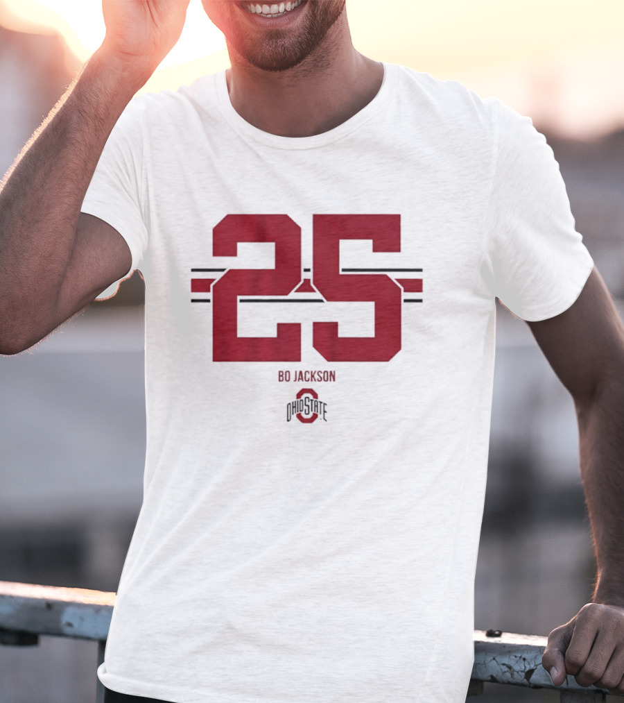 Bo Jackson 25 Ohio State Buckeyes NCAA Football T-Shirt