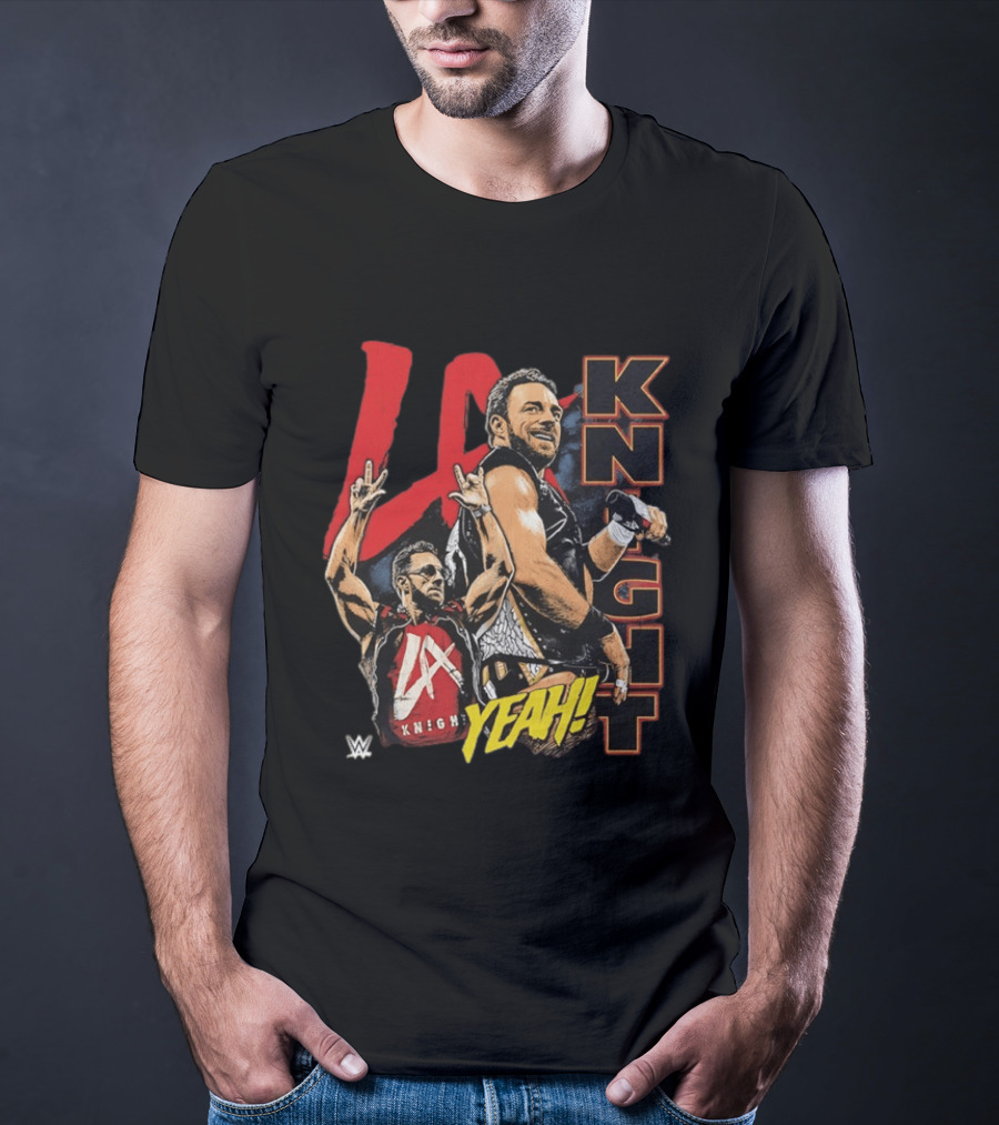 LA Knight WWE Yeah Vertical Name 2026 T-Shirt