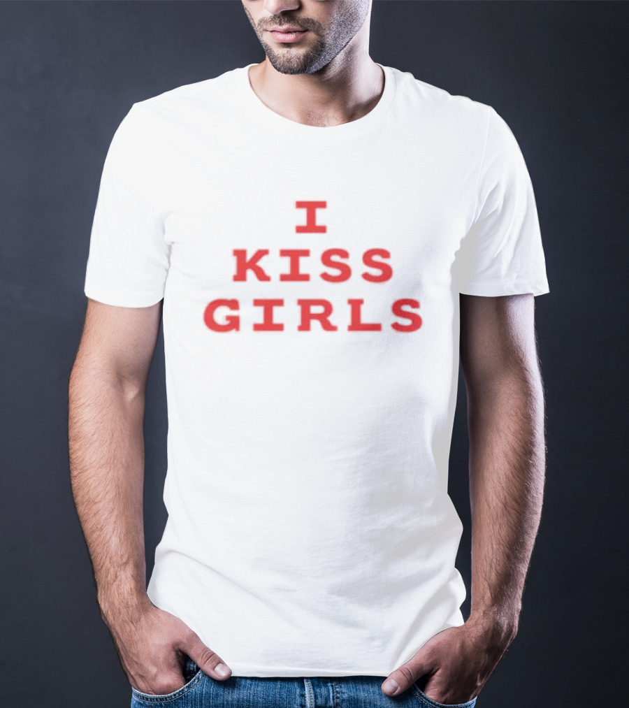 I Kiss Girls Bold Red T-Shirt