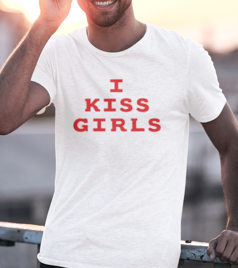 I Kiss Girls Bold Red T-Shirt