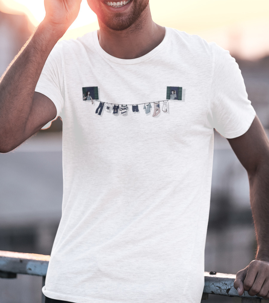 Colorful Our Washing Line Laundry Hanging T-Shirt