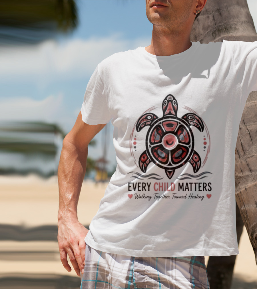 Every Child Matters Turtle Walking Together Toward Healing Indigenous T-Shirt
