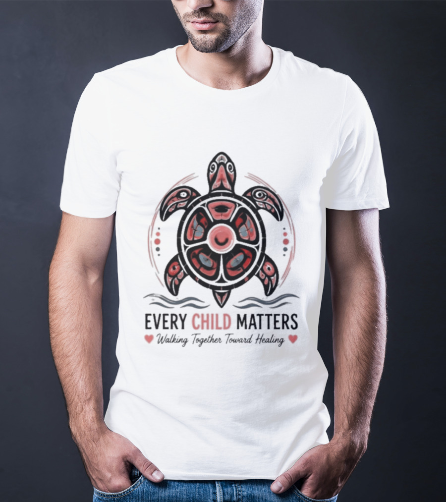 Every Child Matters Turtle Walking Together Toward Healing Indigenous T-Shirt