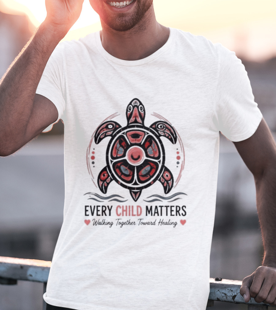 Every Child Matters Turtle Walking Together Toward Healing Indigenous T-Shirt