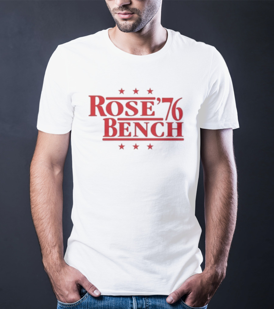 Rose Bench 76 Cincinnati Reds Baseball Stars T-Shirt